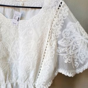 Maurices Lace Dolman Sleeve Top Size Medium